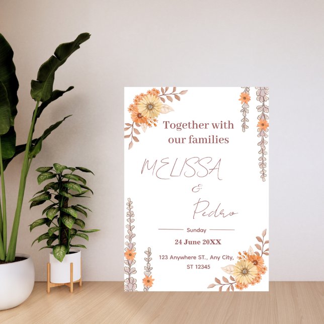 Invitación de boda moderna minimalista elegante (Subido por el creador)