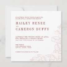 Invitación de boda moderna romántica con Anthurium