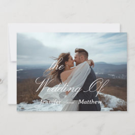 Invitación de boda moderna simple personalizada