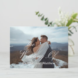 Invitación de boda moderna simple personalizada