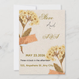 Invitación de boda moderna suave – Simple y elegan