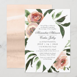 INVITACIÓN DE BODA | Moderno y elegante floral Rub