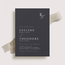 Invitación de Boda Monograma de Parker