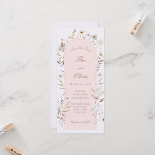 Invitación de Boda Móvil Floral Rosado
