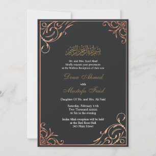 invitación de boda musulmana de lujo