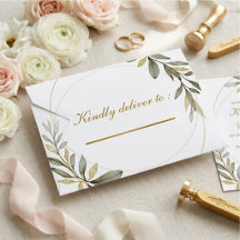 Invitación de boda musulmana elegancia hojas de or