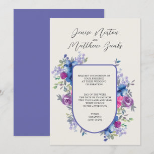 Invitación de boda muy pervinca y blanca como la n