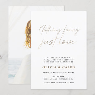 Invitación de boda Nada elegante solo amor