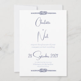 Invitación de boda náutica