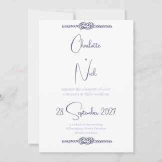 Invitación de boda náutica