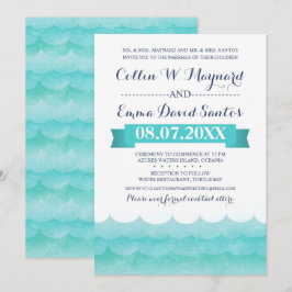 Invitación de boda náutica a personalizado