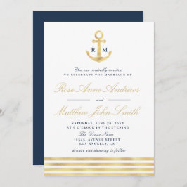 invitación de boda náutica moderna
