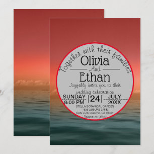 Invitación de boda naval de verano hawaiano