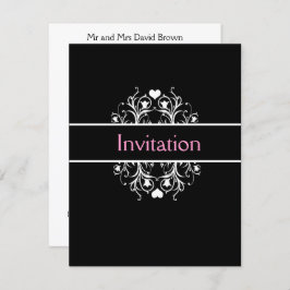 invitación de boda negra