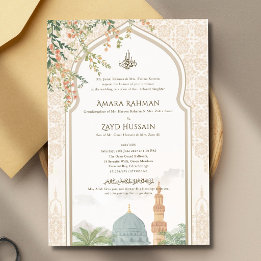 Invitación de boda Nikah de lujo Masjid An-Nabawi