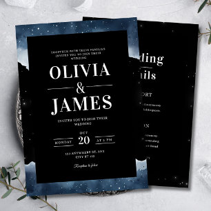 Invitación de Boda Noche Estrellada, Cielo Nocturn