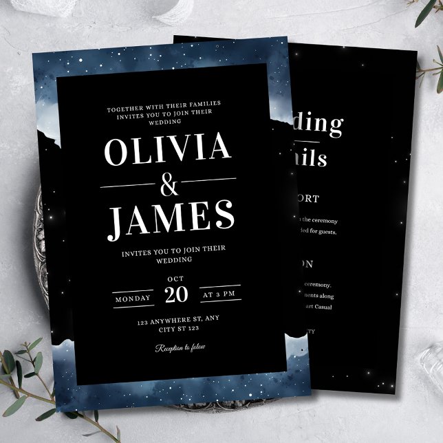 Invitación de Boda Noche Estrellada, Cielo Nocturn (Subido por el creador)