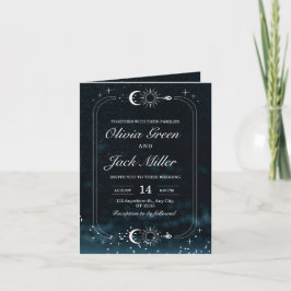 Invitación de Boda Noche Estrellada Cielo Nocturno