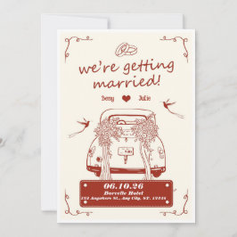 Invitación de boda Nos estamos casando