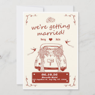 Invitación de boda Nos estamos casando
