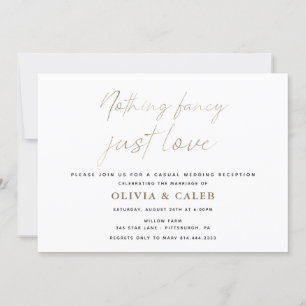 Invitación de boda Nothing Fancy Just Love