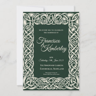 Invitación de boda Nudo Céltico Esmeralda