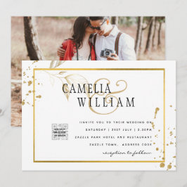 Invitación de boda o aviso de fecha de moderna FOT