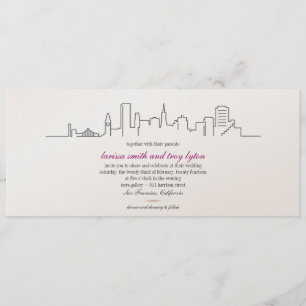 Invitación de Boda o cena en el Skyline de San Fra