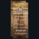Invitación de Boda occidental en el país ruso<br><div class="desc">Espero que disfrutes de esta gran Invitación de Bodas Rústicos del País Occidental con esta Rústica Burlap y Lace con Madera de Pino y Herraduras sobre ella. Puede CAMBIAR TODA LA INFORMACIÓN PERSONAL DEL Programa de Bodas para satisfacer sus necesidades. ¡Disfruta! https://www.zazzle.com/store/artzdizigns</div>