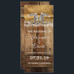 Invitación de Boda occidental en el país ruso<br><div class="desc">Espero que disfrutes de esta gran Invitación de Bodas Rústicos del País Occidental con esta Rústica Burlap y Lace con Madera de Pino y Herraduras sobre ella. Puede CAMBIAR TODA LA INFORMACIÓN PERSONAL DEL Programa de Bodas para satisfacer sus necesidades. ¡Disfruta! https://www.zazzle.com/store/artzdizigns</div>