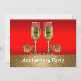 Invitación de Boda Occidental Fiesta de Aniversari