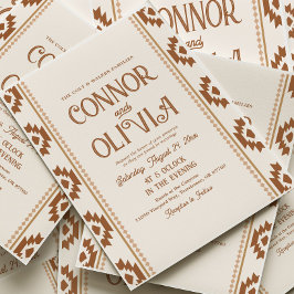 Invitación de boda occidental moderna