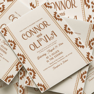 Invitación de boda occidental moderna