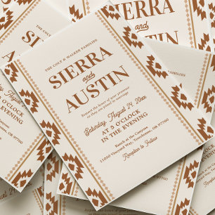 Invitación de boda occidental moderna