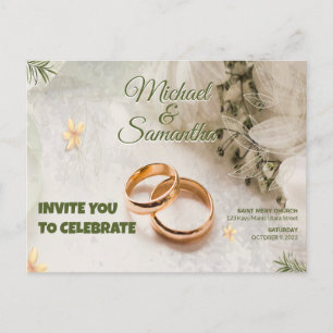 INVITACIÓN DE BODA ORNAMENTAL CON FOTOS
