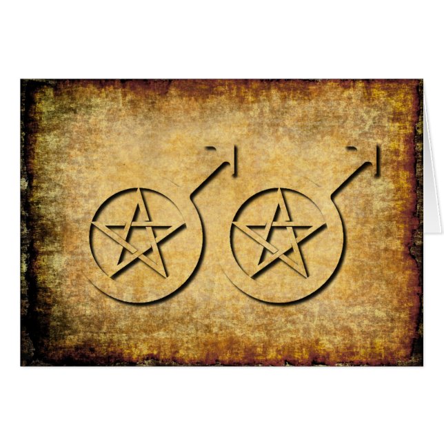 Invitación de boda pagana gay masculina (Anverso (Horizontal))