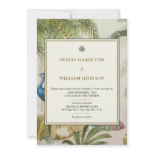Invitación de Boda Palma de Pavo Real
