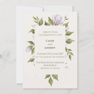 Invitación de boda Paloma con Lazo de Cinta Azul R