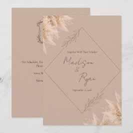 Invitación de Boda Pampas Susurrantes