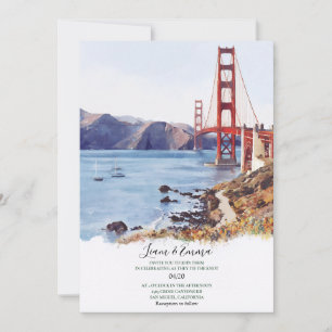 Invitación de boda panorámica de San Francisco Sky