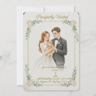 invitación de boda para amantes de los gatos