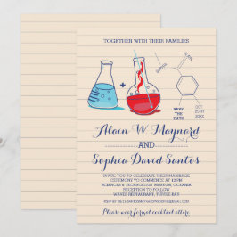 Invitación de boda para científicos