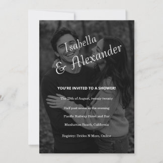 Invitación de Boda para Ducha de Regalos con Foto