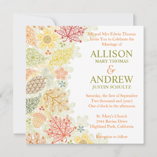 Invitación de boda para enamorarse (Anverso)
