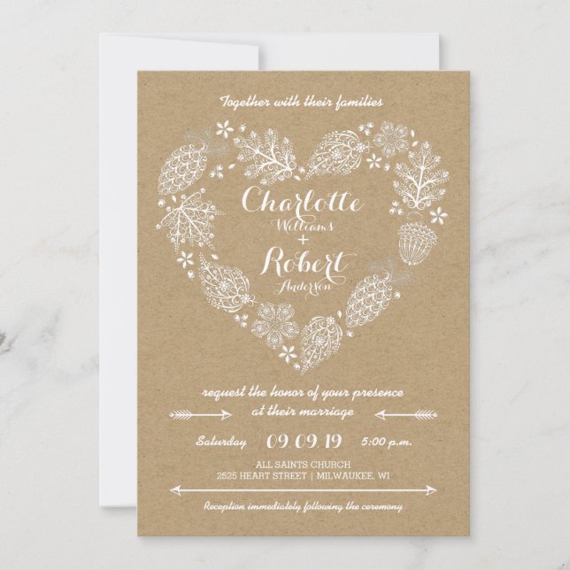 Invitación de boda para enamorarse (Anverso)