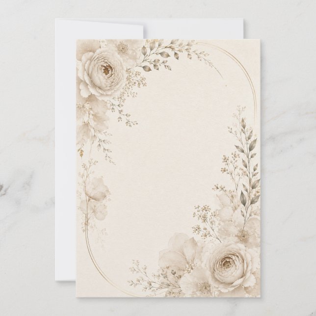 Invitación de Boda para Eventos Europeos Modernos (Anverso)
