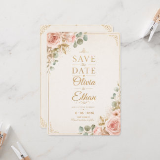 Invitación de boda para guardar la fecha