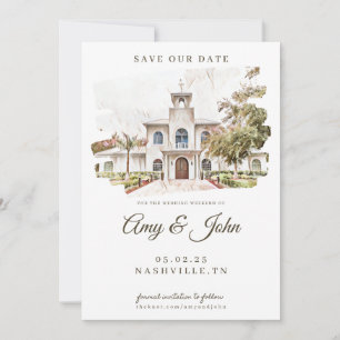 Invitación de boda para guardar la fecha