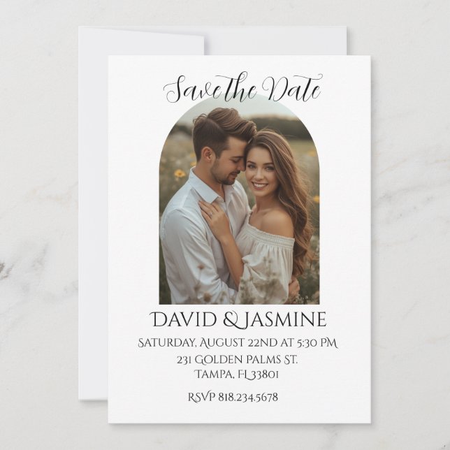 Invitación de boda para guardar la fecha (Anverso)