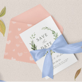 Invitación de boda para guardar la fecha con acuar